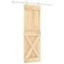 Puerta corredera con herrajes madera maciza de pino 70x210 cm de vidaXL, Puertas - Ref: Foro24-3203169, Precio: 176,16 €, Des...