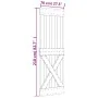 Puerta corredera con herrajes madera maciza de pino 70x210 cm de vidaXL, Puertas - Ref: Foro24-3203169, Precio: 176,16 €, Des...