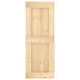 Schiebetür mit Beschlägen aus massivem Kiefernholz 80x210 cm von vidaXL, Türen - Ref: Foro24-3203166, Preis: 202,55 €, Rabatt: %