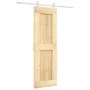 Puerta corredera con herrajes madera maciza de pino 70x210 cm de vidaXL, Puertas - Ref: Foro24-3203165, Precio: 178,97 €, Des...