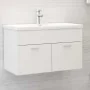 Mueble con lavabo madera de ingeniería blanco de vidaXL, Tocadores de baño - Ref: Foro24-3070829, Precio: 178,83 €, Descuento: %