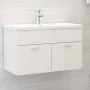 Weißer Waschbeckenunterschrank aus Holzwerkstoff von vidaXL, Badezimmerwaschtische - Ref: Foro24-3070829, Preis: 181,89 €, Ra...