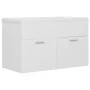 Mueble con lavabo madera de ingeniería blanco de vidaXL, Tocadores de baño - Ref: Foro24-3070829, Precio: 178,83 €, Descuento: %