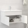 Mueble con lavabo madera de ingeniería blanco de vidaXL, Tocadores de baño - Ref: Foro24-3070829, Precio: 178,83 €, Descuento: %