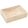 Tocador de baño madera maciza de teca con lavabos mármol crema de vidaXL, Tocadores de baño - Ref: Foro24-3096578, Precio: 46...