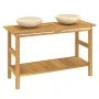 Tocador de baño madera maciza de teca con lavabos mármol crema de vidaXL, Tocadores de baño - Ref: Foro24-3096580, Precio: 44...