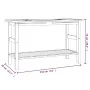 Badezimmerschrank mit Waschbecken aus Flussstein und massivem Teakholz. von vidaXL, Badezimmerwaschtische - Ref: Foro24-30965...