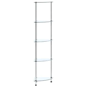 5-tier transparent tempered glass shelf 30x30x130 cm by vidaXL, Bookcases and shelves - Ref: Foro24-249516, Price: 48,17 €, D...
