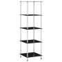 5-stufiges Regal aus schwarzem Hartglas, 40 x 40 x 130 cm von vidaXL, Bücherregale und Regale - Ref: Foro24-249511, Preis: 54...