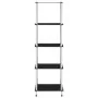 5-stufiges Regal aus schwarzem Hartglas, 40 x 40 x 130 cm von vidaXL, Bücherregale und Regale - Ref: Foro24-249511, Preis: 54...