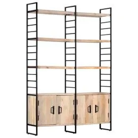 4-level solid mango wood shelf 124x30x180 cm by vidaXL, Bookcases and shelves - Ref: Foro24-284417, Price: 380,91 €, Discount: %