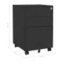 Anthracite gray steel filing cabinet 39x45x60 cm by vidaXL, Filing cabinets - Ref: Foro24-335981, Price: 132,50 €, Discount: %