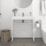 Weiße Waschbeckenstruktur aus Eisen, 79 x 38 x 83 cm von vidaXL, Badezimmerwaschtische - Ref: Foro24-338498, Preis: 54,05 €, ...