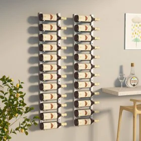 Botellero de pared para 12 botellas 2 unidades hierro blanco de vidaXL, Botelleros - Ref: Foro24-340881, Precio: 102,49 €, De...