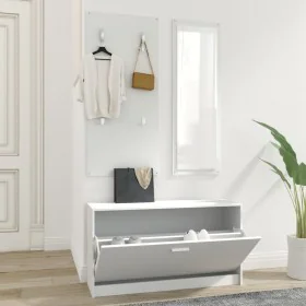 Set de mueble zapatero 3 en 1 madera contrachapada blanco de vidaXL, Zapateros y organizadores de calzado - Ref: Foro24-34257...
