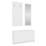 3 in 1 white plywood shoe rack furniture set by vidaXL, Shoe racks and shoe organizers - Ref: Foro24-342570, Price: 104,17 €,...