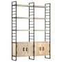 Regal aus massivem Mangoholz mit 4 Ebenen 124x30x180 cm von vidaXL, Bücherregale und Regale - Ref: Foro24-284417, Preis: 380,...