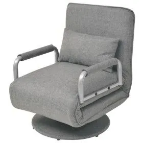 Silla giratoria y sofá cama tela gris claro de vidaXL, Sillones - Ref: Foro24-244666, Precio: 234,32 €, Descuento: %
