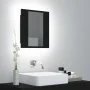 Bathroom mirror cabinet with LED light black acrylic 40x12x45 cm by vidaXL, bathroom vanities - Ref: Foro24-804949, Price: 46...