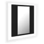 Bathroom mirror cabinet with LED light black acrylic 40x12x45 cm by vidaXL, bathroom vanities - Ref: Foro24-804949, Price: 46...