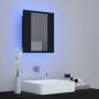 Bathroom mirror cabinet with LED light black acrylic 40x12x45 cm by vidaXL, bathroom vanities - Ref: Foro24-804949, Price: 46...