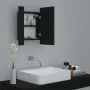 Bathroom mirror cabinet with LED light black acrylic 40x12x45 cm by vidaXL, bathroom vanities - Ref: Foro24-804949, Price: 46...