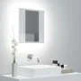 Glossy white acrylic LED bathroom mirror cabinet 40x12x45 cm by vidaXL, bathroom vanities - Ref: Foro24-804953, Price: 47,55 ...