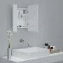 Glossy white acrylic LED bathroom mirror cabinet 40x12x45 cm by vidaXL, bathroom vanities - Ref: Foro24-804953, Price: 47,55 ...