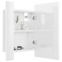Armario espejo de baño LED acrílico blanco brillo 40x12x45 cm de vidaXL, Tocadores de baño - Ref: Foro24-804953, Precio: 47,5...