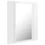 Glänzend weißer Acryl-LED-Badezimmerspiegelschrank 40x12x45 cm von vidaXL, Badezimmerwaschtische - Ref: Foro24-804953, Preis:...