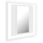 Badezimmerspiegelschrank mit LED-Licht, weißes Acryl, 40x12x45 cm von vidaXL, Badezimmerwaschtische - Ref: Foro24-804948, Pre...