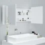 Badezimmerspiegelschrank mit LED-Licht aus weißem Acryl 100x12x45 cm von vidaXL, Badezimmerwaschtische - Ref: Foro24-804980, ...