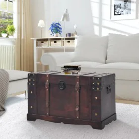 Vintage wooden trunk 66x38x40 cm by vidaXL, Storage trunks - Ref: Foro24-245478, Price: 117,41 €, Discount: %