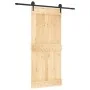 Puerta corredera con herrajes madera maciza de pino 90x210 cm de vidaXL, Puertas - Ref: Foro24-3203202, Precio: 169,42 €, Des...