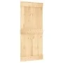 Puerta corredera con herrajes madera maciza de pino 90x210 cm de vidaXL, Puertas - Ref: Foro24-3203202, Precio: 169,42 €, Des...