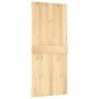 Puerta corredera con herrajes madera maciza de pino 90x210 cm de vidaXL, Puertas - Ref: Foro24-3203202, Precio: 169,42 €, Des...