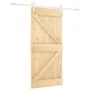 Puerta corredera con herrajes madera maciza de pino 90x210 cm de vidaXL, Puertas - Ref: Foro24-3203214, Precio: 197,35 €, Des...