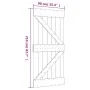 Puerta corredera con herrajes madera maciza de pino 90x210 cm de vidaXL, Puertas - Ref: Foro24-3203214, Precio: 197,35 €, Des...
