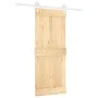 Puerta corredera con herrajes madera maciza de pino 85x210 cm de vidaXL, Puertas - Ref: Foro24-3203217, Precio: 168,89 €, Des...