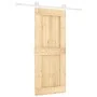 Puerta corredera con herrajes madera maciza de pino 85x210 cm de vidaXL, Puertas - Ref: Foro24-3203221, Precio: 198,49 €, Des...