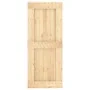 Puerta corredera con herrajes madera maciza de pino 85x210 cm de vidaXL, Puertas - Ref: Foro24-3203221, Precio: 198,49 €, Des...