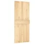Puerta corredera con herrajes madera maciza de pino 85x210 cm de vidaXL, Puertas - Ref: Foro24-3203221, Precio: 198,49 €, Des...
