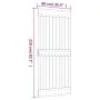 Puerta corredera con herrajes madera maciza de pino 90x210 cm de vidaXL, Puertas - Ref: Foro24-3203218, Precio: 190,89 €, Des...