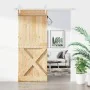 Puerta corredera con herrajes madera maciza de pino 85x210 cm de vidaXL, Puertas - Ref: Foro24-3203225, Precio: 195,06 €, Des...