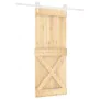 Puerta corredera con herrajes madera maciza de pino 85x210 cm de vidaXL, Puertas - Ref: Foro24-3203225, Precio: 195,06 €, Des...