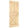 Puerta corredera con herrajes madera maciza de pino 85x210 cm de vidaXL, Puertas - Ref: Foro24-3203225, Precio: 195,06 €, Des...