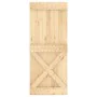 Puerta corredera con herrajes madera maciza de pino 85x210 cm de vidaXL, Puertas - Ref: Foro24-3203225, Precio: 195,06 €, Des...