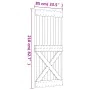 Puerta corredera con herrajes madera maciza de pino 85x210 cm de vidaXL, Puertas - Ref: Foro24-3203225, Precio: 195,06 €, Des...