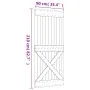 Sliding door with solid pine wood fittings 90x210 cm by vidaXL, Doors - Ref: Foro24-3203226, Price: 207,03 €, Discount: %