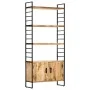 4-level rough mango wood shelf 80x30x180 cm by vidaXL, Bookcases and shelves - Ref: Foro24-284422, Price: 327,49 €, Discount: %
